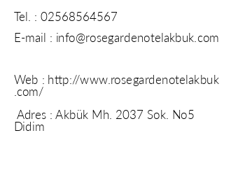 Akbk Rose Garden Hotel iletiim bilgileri